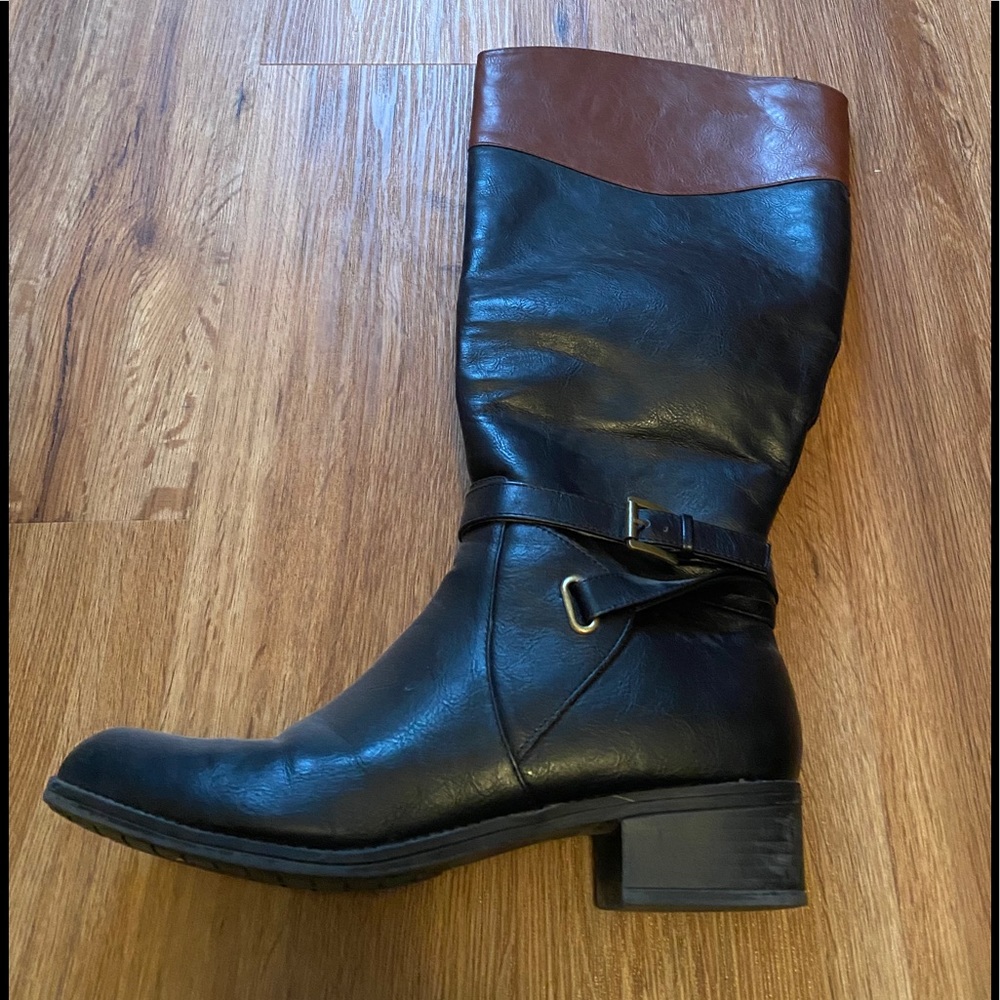 Rampage Black/Brown riding boots
